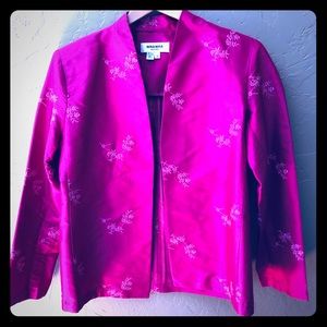 NIRA NIRA Vintage Raw Silk Jacket w/ Shoulder Pads